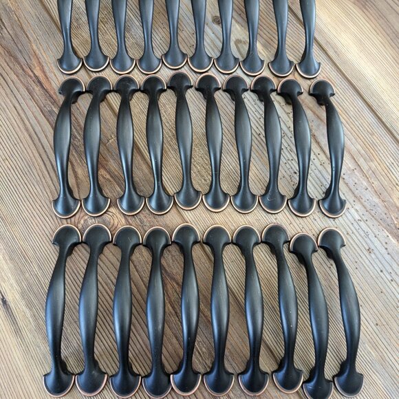 Set of 30 Liberty 3" Cabinet Drawer Pulls in Bronze with Copper Accents - Picture 3 of 4